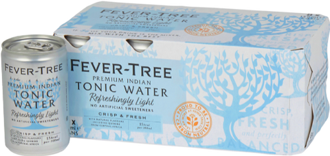 FEVER-TREE Ref. Light Indian Tonic Water - Cans (8x150ml) (Pack of 3)