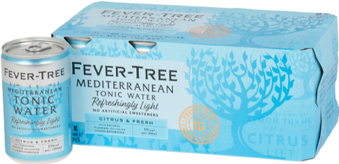 FEVER-TREE R Light Mediterranean Tonic Water - Cans(8x150ml) (Pack of 3)