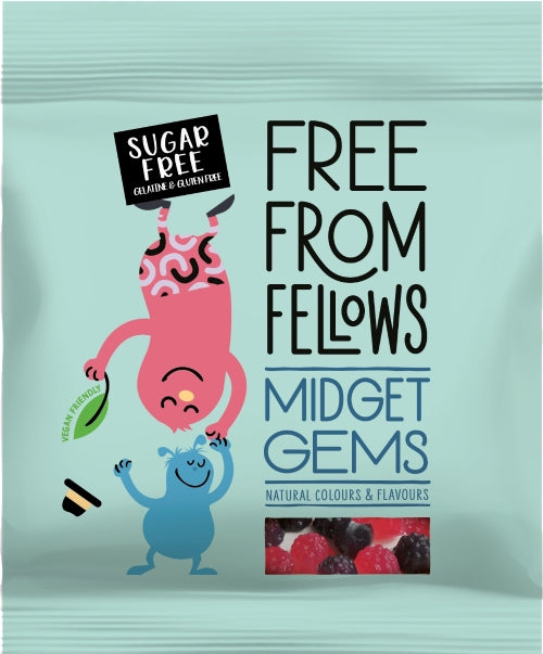 FREE FROM FELLOWS Midget Gems 100g (Pack of 10)