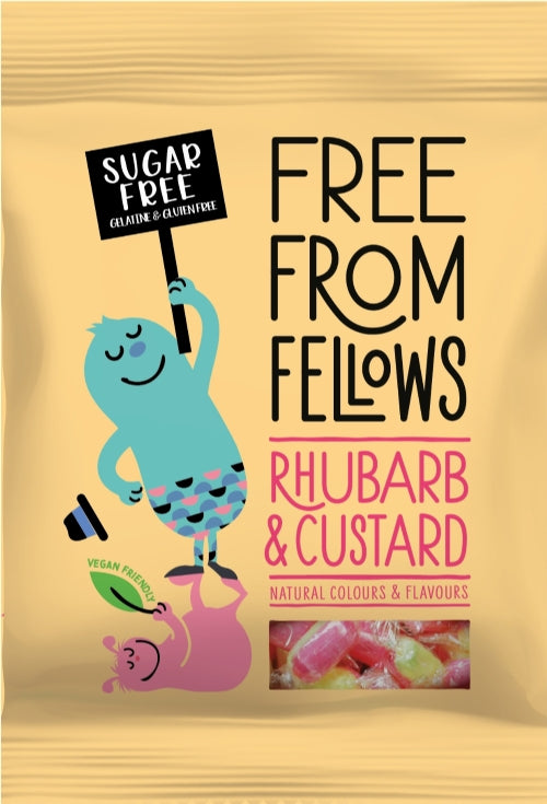 FREE FROM FELLOWS Rhubarb & Custard 70g (Pack of 10)