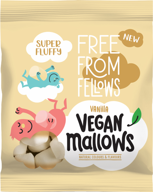 FREE FROM FELLOWS Vanilla Vegan Mallows 105g (Pack of 10)