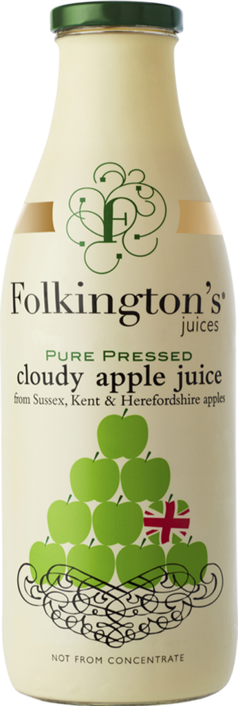 FOLKINGTON'S Cloudy Apple Juice 1000ml (Pack of 6)