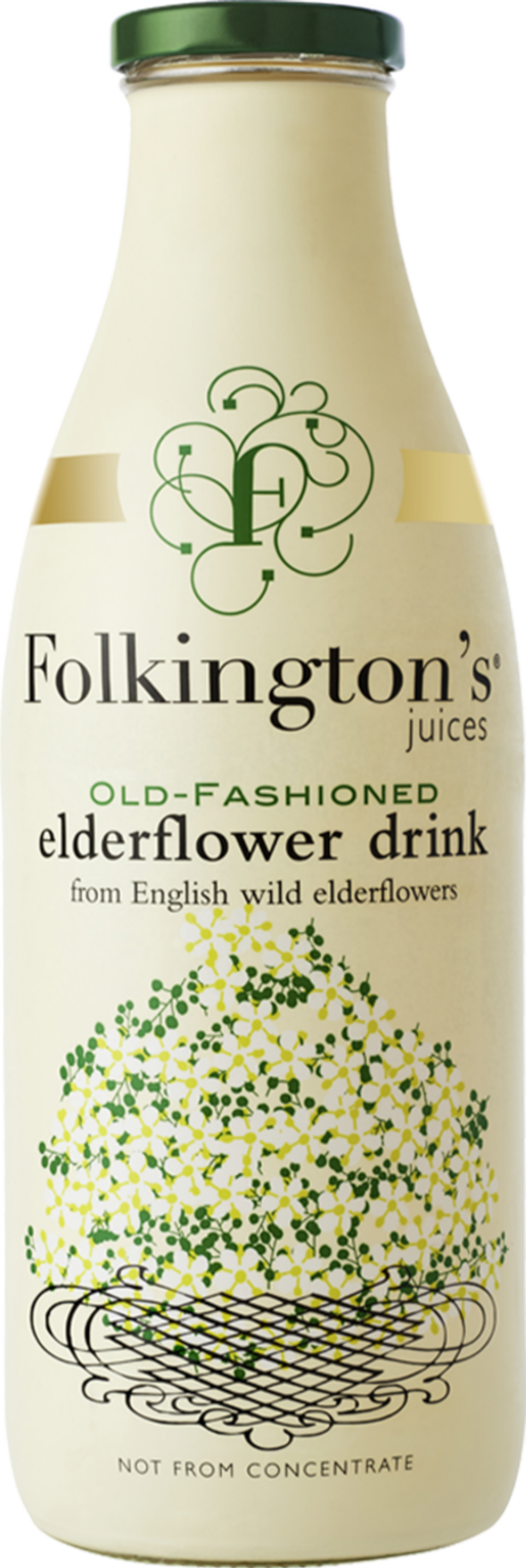 FOLKINGTON'S Old-Fashioned Elderflower Drink 1000ml (Pack of 6)