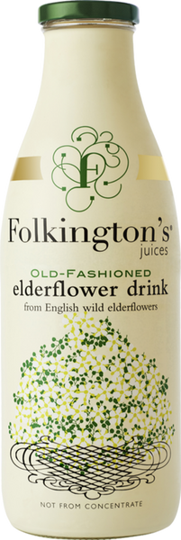 FOLKINGTON'S Old-Fashioned Elderflower Drink 1000ml (Pack of 6)