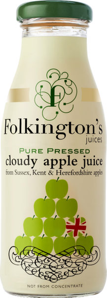 FOLKINGTON'S Cloudy Apple Juice 250ml (Pack of 12)