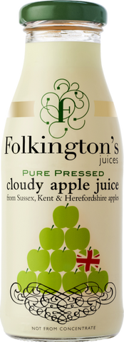 FOLKINGTON'S Cloudy Apple Juice 250ml (Pack of 12)