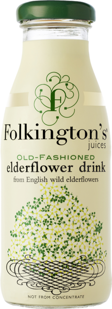 FOLKINGTON'S Old-Fashioned Elderflower Drink 250ml (Pack of 12)