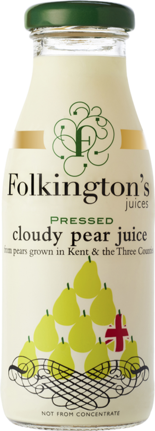 FOLKINGTON'S Pressed Cloudy Pear Juice 250ml (Pack of 12)