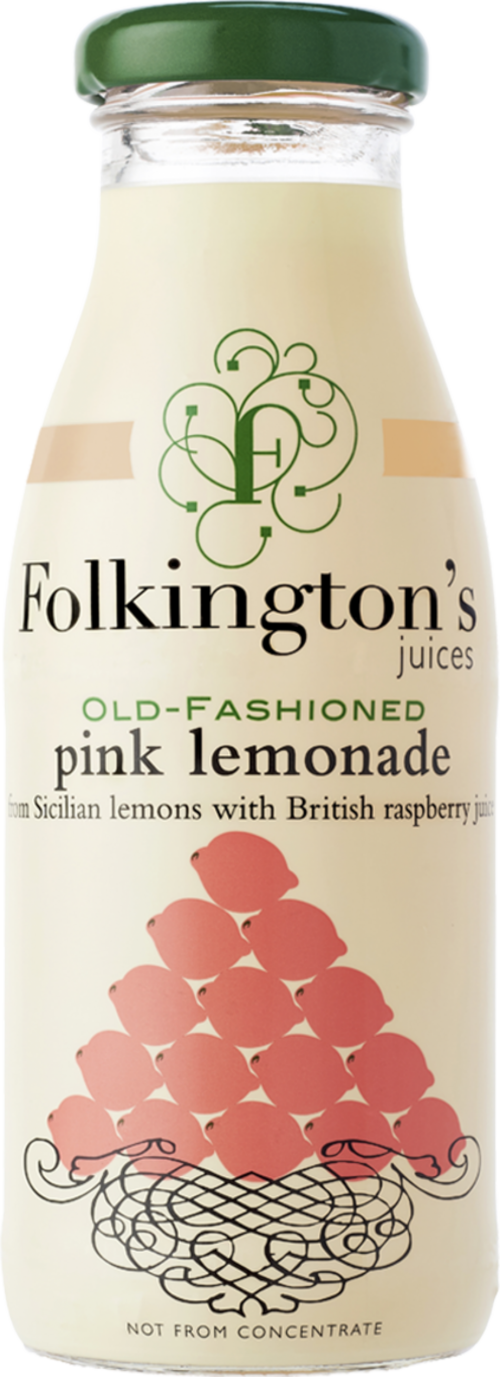 FOLKINGTON'S Old-Fashioned Pink Lemonade 250ml (Pack of 12)