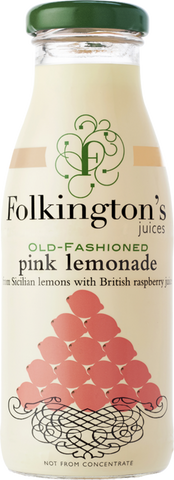 FOLKINGTON'S Old-Fashioned Pink Lemonade 250ml (Pack of 12)