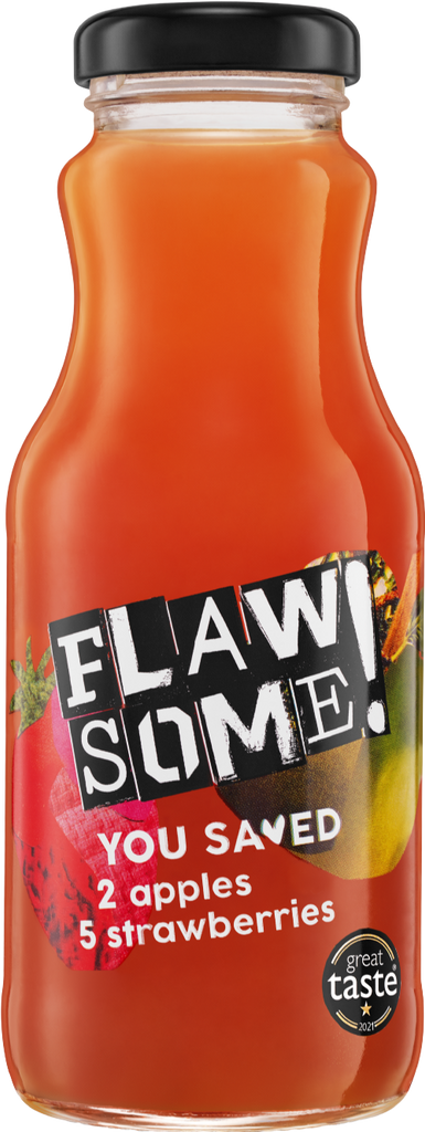 FLAWSOME! Apple & Strawberry Juice 250ml (Pack of 12)