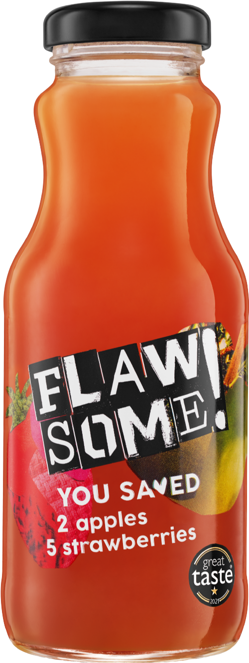 FLAWSOME! Apple & Strawberry Juice 250ml (Pack of 12)