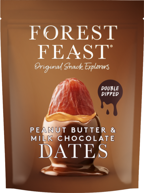 FOREST FEAST Peanut Butter & Milk Chocolate Dates 140g (Pack of 6)