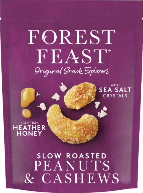 FOREST FEAST Rst Peanuts & Cashews Scots Heather Honey 120g (Pack of 8)