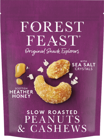 FOREST FEAST Rst Peanuts & Cashews Scots Heather Honey 120g (Pack of 8)