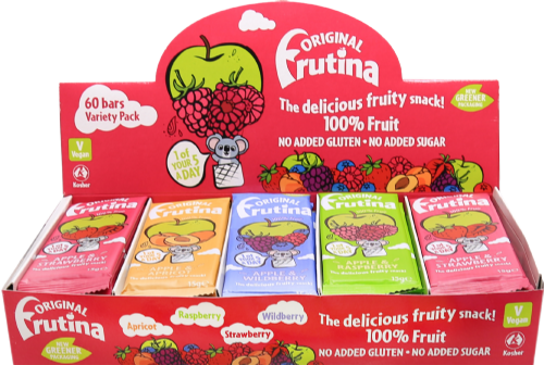 FRUTINA Fruit Snacks - Assorted 15g (Pack of 60)