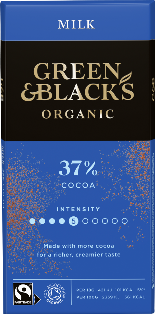 GREEN & BLACK'S Organic Milk Chocolate Bar 90g (Pack of 15)