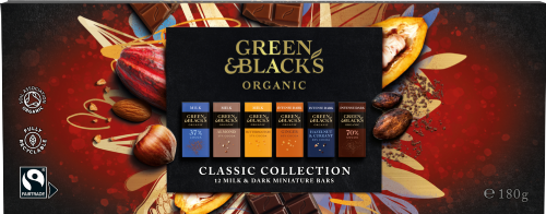 GREEN & BLACK'S Classic Collection - 12 Miniature Bars 180g (Pack of 12)