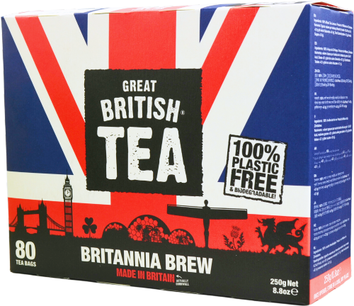 GREAT BRITISH TEA Britannia Brew 80 Teabags 250g (Pack of 12)