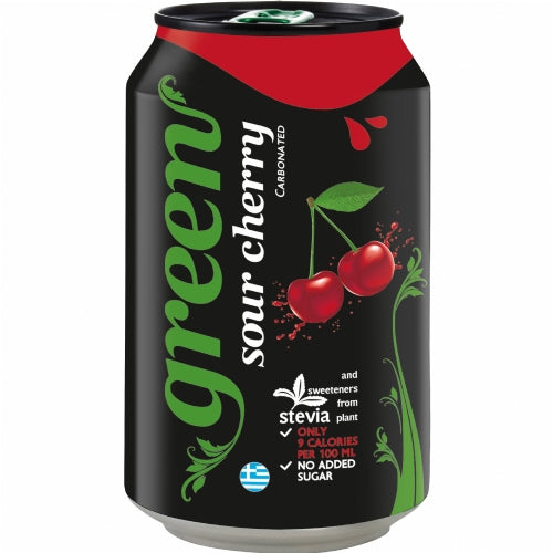 GREEN Sour Cherry 330ml (Pack of 24)