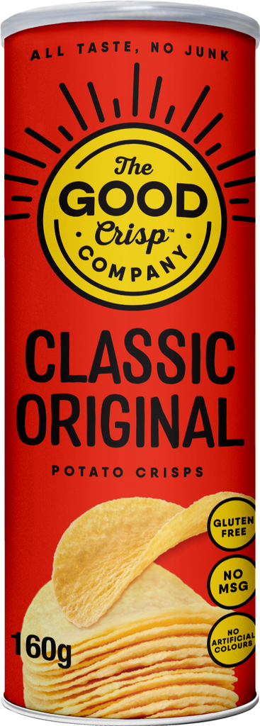 THE GOOD CRISP CO. Classic Original Potato Crisps 160g (Pack of 8)