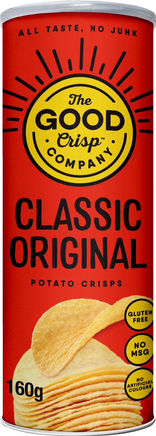 THE GOOD CRISP CO. Classic Original Potato Crisps 160g (Pack of 8)