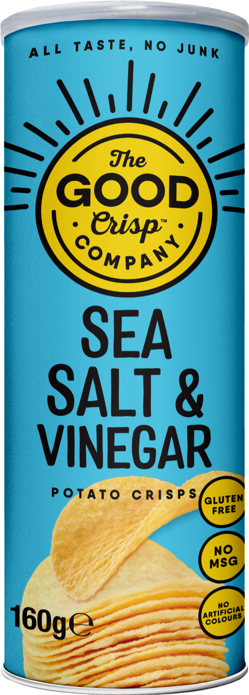 THE GOOD CRISP CO. Sea Salt & Vinegar Potato Crisps (Pack of 8)