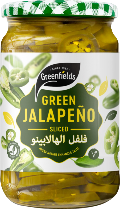 GREENFIELDS Green Jalapenos - Sliced 720g (Pack of 6)