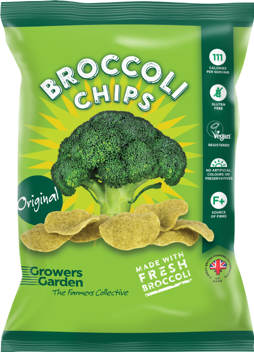 GROWERS GARDEN Broccoli Chips - Original 84g (Pack of 12)