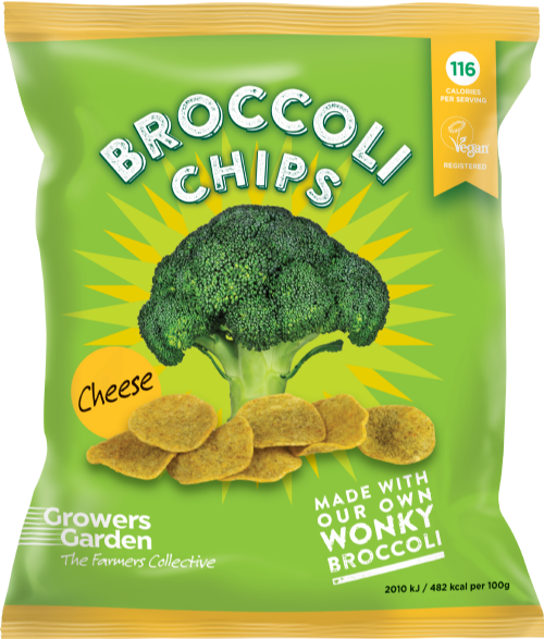 GROWERS GARDEN Broccoli Chips - Cheese 84g (Pack of 12)