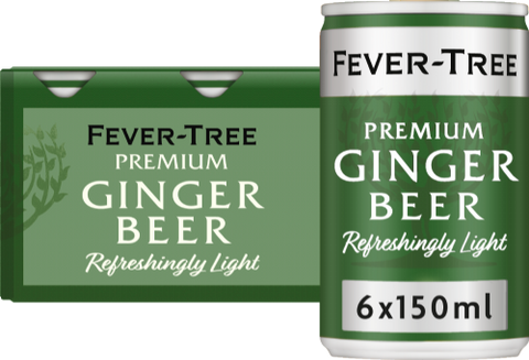 FEVER-TREE Light Ginger Beer - Cans (6x150ml) (Pack of 4)