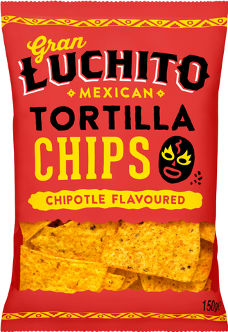 GRAN LUCHITO Tortilla Chips - Chipotle Flavoured 150g (Pack of 10)