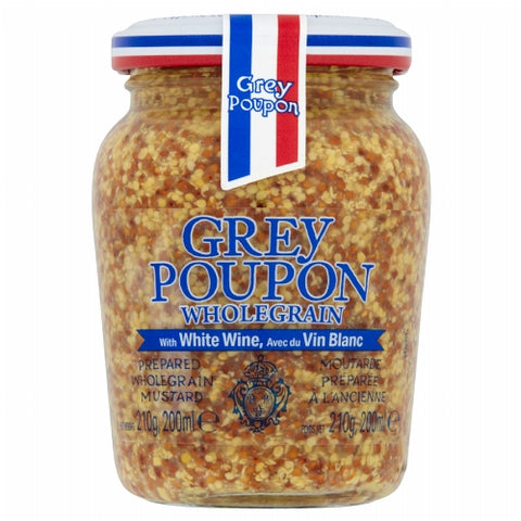 GREY POUPON Wholegrain Mustard 210g (Pack of 6)