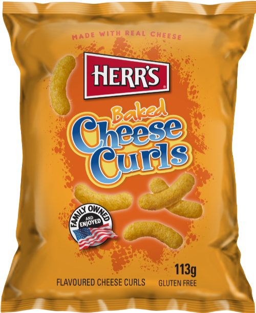 HERR'S Baked Cheese Curls 113g (Pack of 12)
