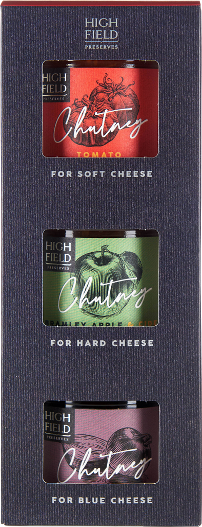 HIGHFIELD Chutney for Cheese Selection Box (3x113g) (Pack of 6)