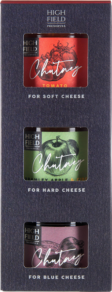 HIGHFIELD Chutney for Cheese Selection Box (3x113g) (Pack of 6)