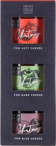 HIGHFIELD Chutney for Cheese Selection Box (3x113g) (Pack of 6)