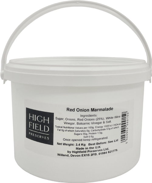 HIGHFIELD Red Onion Marmalade - 3L Tub (Pack of 1)