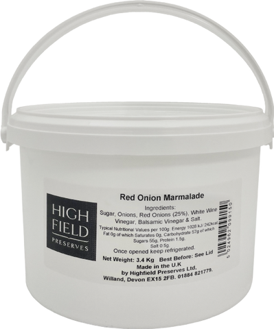 HIGHFIELD Red Onion Marmalade - 3L Tub (Pack of 1)