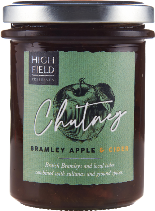 HIGHFIELD PRESERVES Apple & Cider Chutney 210g (Pack of 6)