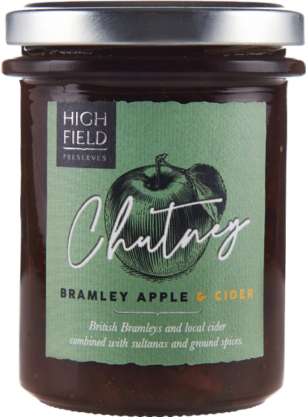 HIGHFIELD PRESERVES Apple & Cider Chutney 210g (Pack of 6)