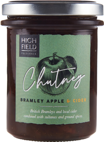 HIGHFIELD PRESERVES Apple & Cider Chutney 210g (Pack of 6)