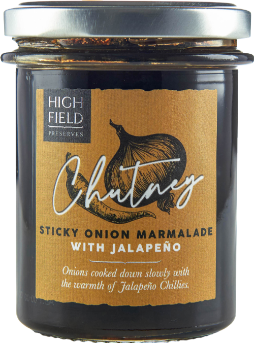 HIGHFIELD PRESERVES Sticky Onion Marmalade / Jalapeno 220g (Pack of 6)