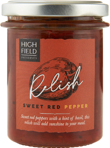 HIGHFIELD PRESERVES Sweet Red Pepper Relish 210g (Pack of 6)