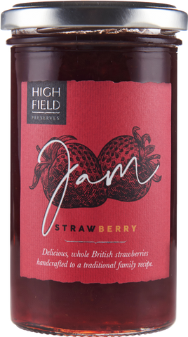 HIGHFIELD PRESERVES Strawberry Jam 320g (Pack of 6)