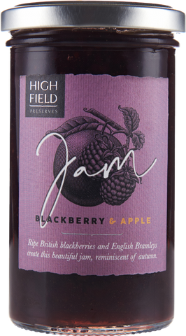 HIGHFIELD PRESERVES Blackberry & Apple Jam 320g (Pack of 6)