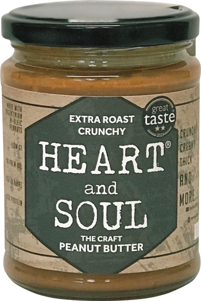 HEART & SOUL Craft Peanut Butter - Extra Roast Crunchy 280g (Pack of 6)