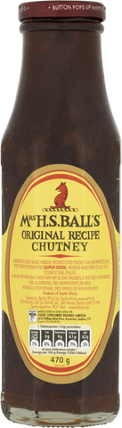 MRS H.S. BALL'S Original Recipe Chutney 470g (Pack of 8)