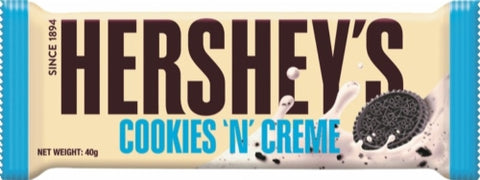 HERSHEY'S Cookies 'n' Creme Bar 40g (Pack of 24)