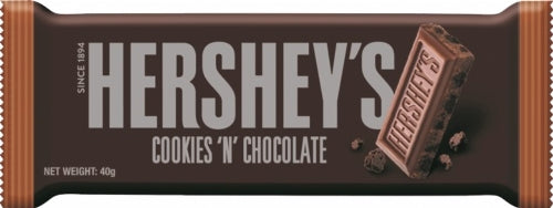 HERSHEY'S Cookies 'n' Chocolate Bar 40g (Pack of 24)